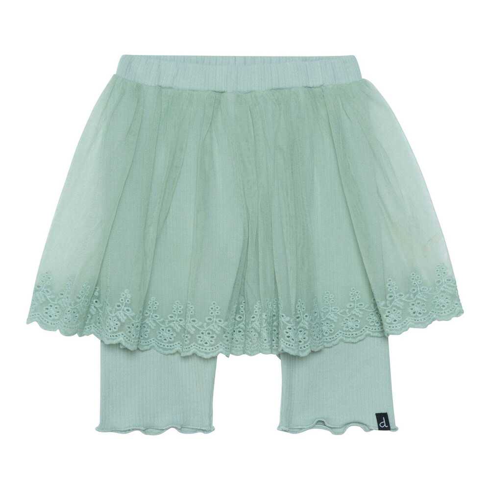 Biker Short With Lace Skirt Frosty Green - 8